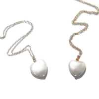 שרשרת לב אהבה מאם פנינה לב דגם אביבית