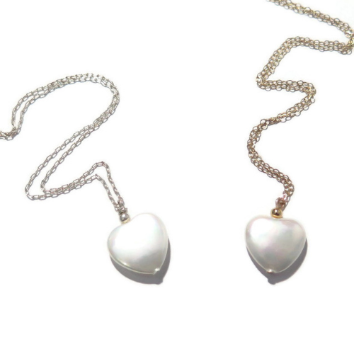 שרשרת לב אהבה מאם פנינה לב דגם אביבית