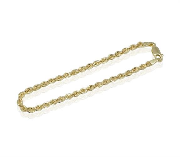 צמיד חבל מזהב 14 קראט  לאישה