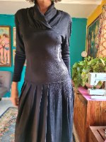 שמלה שחורה מעודנת מידה L/XL