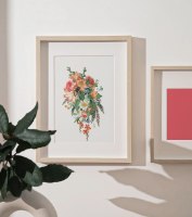 פרחים- הדפס ציור