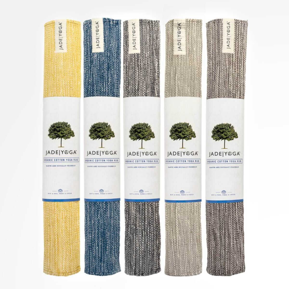 שטיחון תרגול מכותנה אורגנית Jade Organic Cotton Mysore Yoga Rugs