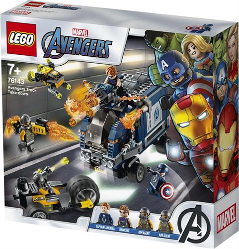 לגו MARVEL הנוקמים נפילת המשאית 76143