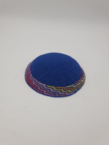 כיפה סרוגה שולי זגזג