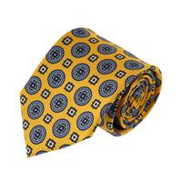 עניבה עיגולים כחול צהוב