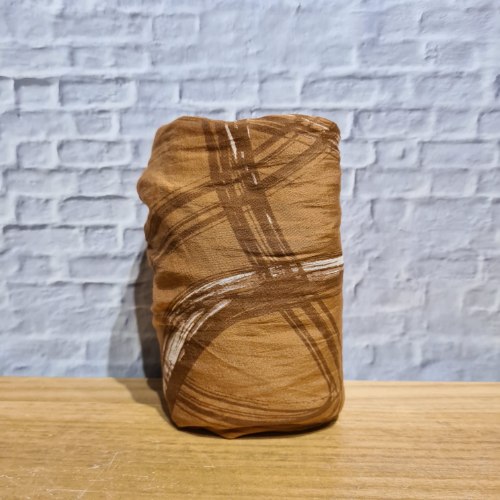 צעיף איטלקי חום משבצות