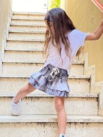 חצאית כיווצים טאי דאי חום 2-16