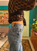 חולצת קשירה תחרה שחורה M/L