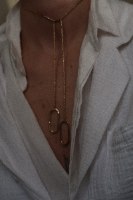 שרשרת עניבה גדולה זהב