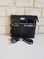 תיק צד קטן ליאת שחור מט+ לק בחלק העליון