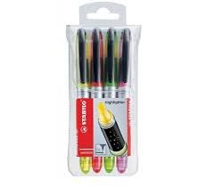 4 מרקרים נוזליים דקים stabilo