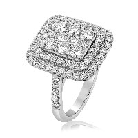 טבעת זהב 14 קראט משובצת 2.69 קראט יהלומים - אופיר פז תכשיטים