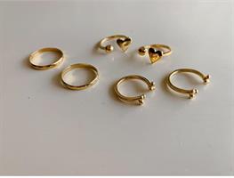 טבעת לב חדש זהב