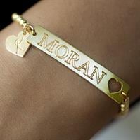 צמיד פלטה מלבנית דגם moran