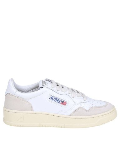 Autry Medalist Low White Suede