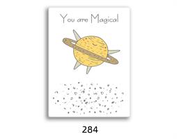 סט של 3 תמונות השראה מעוצבות לחדר ילדים בנים, חלל דגם 010