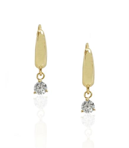 עגילים תלויים יהלומים 0.50 קראט