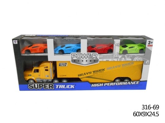 משאית סוחבת מכוניות קטנות