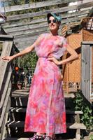 שמלת מקסי של מלאכיות מידה M