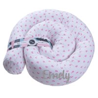 לולי שבלולי אפור בהיר- נחשוש מכותנה אורגנית- 2 מטר- עם חוטים מיועדים לקשירה למיטה