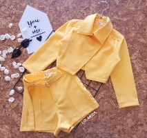 חליפה מחוייטת דגם 9772 צבע צהוב