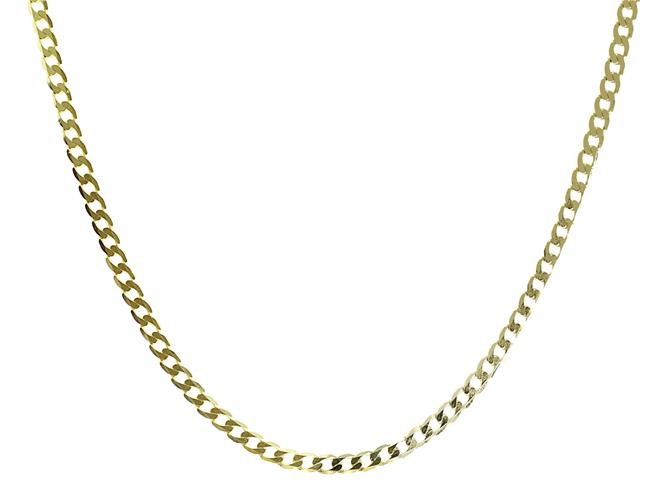 שרשרת חוליות לגבר בזהב איטלקי 14 קרט 55 סמ 2.9 ממ רוחב