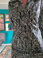 שמלת פולי בשחור ולבן M/L