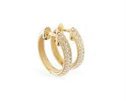 עגילי יהלומים | עגילי חישוק יהלומים | עגילי ג'יפסי ויהלומים |עגילים משובצים