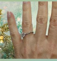 טבעת יהלום │ טבעת אירוסין │ טבעת יהלום סוליטר │ טבעת אירוסין זהב לבן │ טבעת יהלום בודד 80 נק'