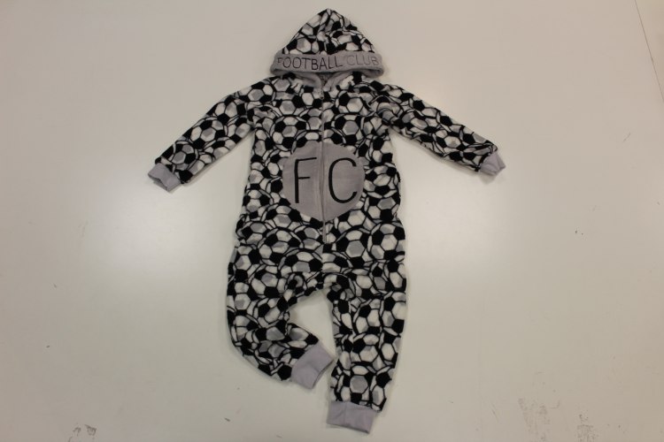 וונזי פליז קטיפה כדורגל אפור