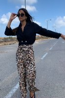 מכנס מנומר + חגורה