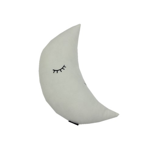 כרית קטיפה ירח שמנת