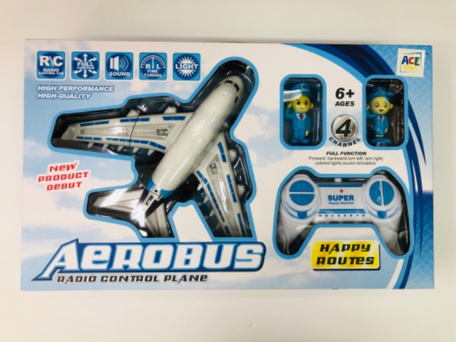 מטוס נוסע על שלט+ 2 בובות