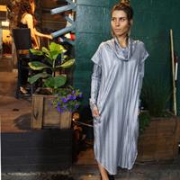 שמלת מאונטן כסופה שרוול ארוך