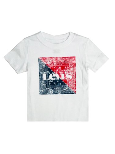 טישירט LEVIS לוגו בנדנה לבן 2-16