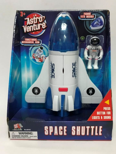 מעבורת חלל עם אסטרונאוט אור וקולות