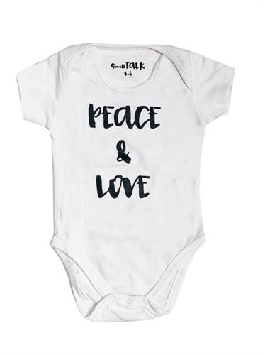 בגד גוף PEACE & LOVE לבן