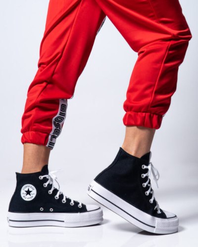 נעלי נשים ALLSTAR/CONVERSE גבוהות פלטפורמה צבע שחור