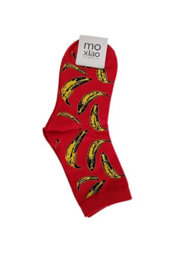 גרביים מעוצבות בננות אדום
