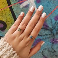 טבעת זהב עם טורמלין ויהלומים