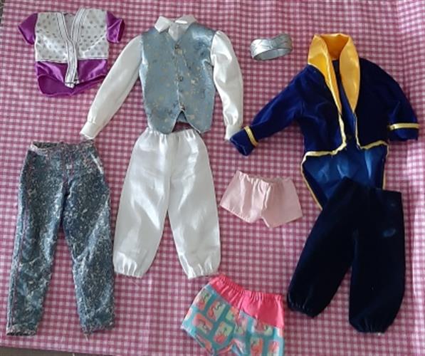 אוסף בגדים לברבי קן או לנסיך דיסני, 9 פריטים שונים , המחיר לכל מה שבתמונה