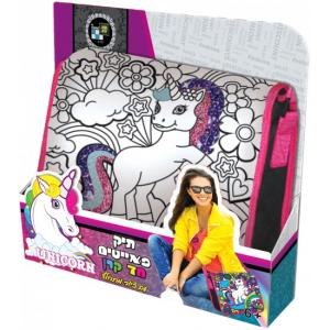 תיק פאייטים לצביעה חד קרן