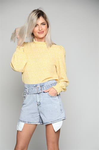 מכנס ג'ינס שורט חגורה