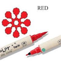 זיג טוש טקסטיל מכחול דו"צ אדום 020