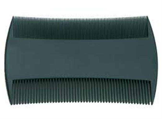 מסרק כינים פלסטיק עם שיניים צפופות - מארז זוג שחור ולבן