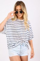 חולצת אוברסייז דילן כחול לבן