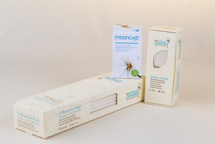 מונקאפ mooncup עם 6 מגני תחתון ו3 תחבושות לווסת