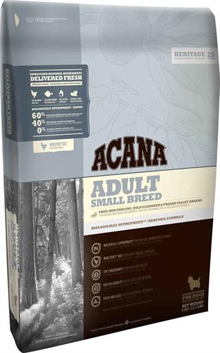 acana small breed בוגר גזע קטן 6 ק"ג