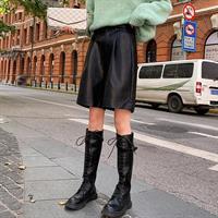 מכנס עור ריי שחור