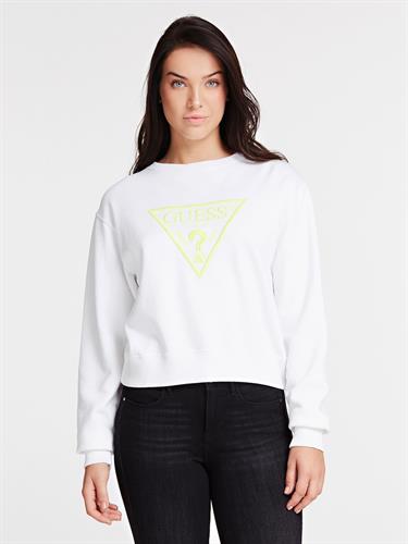 סוויטשירט לבן לוגו  GUESS